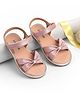 Pine Kids Velcro Closure Solid Sandal - Rose Gold