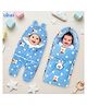 Bubzii Bedding Set Sleeping Bag & Hooded Wrapper Combo Set Soft Hooded Wearable Blanket Cum Wrapper 3-in-1 Baby Sleeping Bag with Swaddle Wrapper New Born Gifting Option