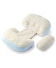 Frido Maternity Pillow | Dual Pregnancy Wedge Pillows for Back & Belly Support | Adjustable Butterfly Design | Travel-Friendly Pregnancy Pillow | Hypoallergenic Organic Cotton Cover, Baby Blue