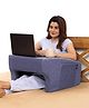 Frido Lap Desk Pillow | Portable Computer Table & Laptop Lap Desk for Sofa, Bed, Floor | Ergonomic Gaming Desk Table with Arm Rest |Work Desk Accessories for Reading, Gaming, Studying | Blue Colour