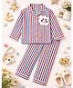 TIPPY TOP Pure Cotton Woven Full Sleeves Cloud Patch Detailed & Striped Coordinating Shirt & Pajama Night Suit - Multi Colour