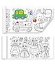 Kidology Kids Double-Sided Art Paper Roll | Long & Tear-Resistant Drawing Paper (30L x 3W Cm)