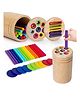 Kidology Montessori Wooden Colour Sorting Toy | 2-in-1 Educational Learning Toy for Toddlers 3+ Years