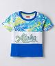 Babyhug Cotton Knit Half Sleeves T-Shirt With Aloha Print - Multicolor