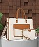 Womanix Womens White Laptop Tote Bag, 14 inch Canvas Laptop Bag Work Shoulder Bags Casual Briefcase Handbag for Travel, Office, College With Back Trolley Strap 0041 BG TN