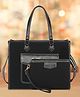 Womanix Canvas Laptop Tote Bag, 14 inch Laptop Bag,Shoulder Handbags, Casual Briefcase, Handbag for Travel, Office, College 0041 BK