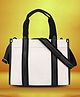 Womanix Womens Tote Bag Niwar Canvas Bag 12 Inch Work Shoulder Bags Casual Small Briefcase Handbag For Travel, Office, College (0045), Black 0045 BG BK