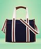 Womanix Tote Bag NIWAR Canvas Bag 12 inch Work Shoulder Bags Casual small Briefcase Handbag for Travel, Office, College (0045) 0045 BL TN