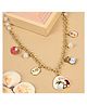 Asthetika Floral Multi Charm Chain Necklace - Pink White