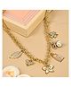 Asthetika Diamond Stone Multi Charm Chain Necklace - Gold