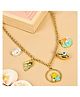 Asthetika Sea World Multi Charms Chain Necklace - Yellow