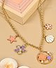 Asthetika Sea World Multi Charms Chain Necklace - Pink Purple