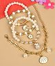 Asthetika Set of 4 Moon Charm Bracelets - White