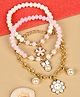 Asthetika Set of 3 Floral Charm Bracelets - Pink