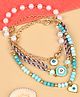 Asthetika Set of 3 Evil Eye Charm Bracelets - Blue