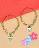 Asthetika Set of 2 BFF Charm Bracelets - Pink Blue