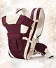 AEREX Adjustable Baby Carrier 4-in-1 Infant Carrier Baby Carry Sling Carrier for 3 to 3 Years Baby Honeycomb Kangaroo Bag Toddler Carrier Body Holder Backpack (Wine)