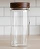 STOR Rustik Borosilicate Glass Storage Jar 1500ml | Heat-resistant glass with Acacia wood lid