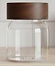 STOR Rustik Borosilicate Glass Storage Jar 200ml | Heat-resistant glass with Acacia wood lid