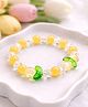 Little Tresses Tulip Designed Beads Embellished Bracelet - Yellow