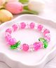 Little Tresses Tulip Designed Beads Embellished Bracelet - Pink