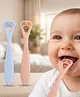 Babyhug GentleCare Silicone Tongue Cleaner - Set of 2| Soft Food-Grade Silicone| Gentle Tongue & Gum Cleaning| BPA-Free| Reusable Baby Oral Care Tool
