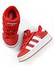 ADIDAS KIDS Lace Up Sneakers with Stripes - Red & White