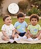 Kookie Kids Cotton Knit T-Shirts Half Sleeves Round Neck Graphic Multi Color 6-9 Months Animal Print Pack of 3