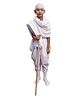 Itsmycostume Silk Mahatma Gandhi Fancy Dress Costume Set - White