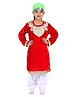 Itsmycostume Traditional Kashmiri Fancy Dress Costume Set - Red & White
