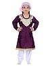 Itsmycostume Traditional Kashmiri Fancy Dress Costume Set - Wine & White
