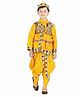 Itsmycostume Cotton Full Sleeves Gujarati Kedia Costume Set With Cap - Yellow