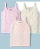 Zero Sinker Knit Sleeveless Printed Slips Pack of 3 - Multicolor