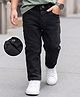 Kookie Kids Woven Full Length Solid Denim Jeans - Black