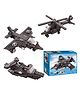 AKN TOYS 3-in-1 Navy Plane, Navy Fighter Jet & Navy Boat Building Blocks for Kids 177 Pieces - Pack of 1