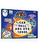 Play Panda Alpha Numero Magnetic Board Space Rocket Shaped Write & Wipe Board with 72 Alphabet & Number Magnets - Multicolor