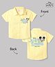 Babyhug Disney 100% Cotton Poplin Woven Half Sleeves Shirt With Mickey Mouse Print - Yellow