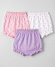 Babyhug 100% Cotton Knit Polka Dots Printed Bloomers Pack of 3 - Peach Lilac & White