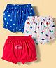 Babyhug 100% Cotton Knit Polka Dots & Hearts Printed Bloomers Pack Of 3 - Multicolour