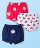 Babyhug 100% Cotton Knit Bloomers With Floral Print Pack of 3 - Multicolor