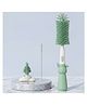 Tony Stark 3-in-1 Cleaning  Brush Set with Portable Pacifier Brush for Baby Milk Bottle, Nipple & Straw, Soft Silicone Bristles, Easy to Clean Bottles Corner(Green)