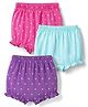 Babyhug 100% Cotton Single Jersey Knit Polka Dot Printed Bloomers Pack of 3 - Dark Pink & Light Blue