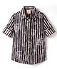 Rikidoos Cotton Woven Full Sleeves Printed Shirt - Navy Blue