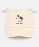 Kidofash Denim Knit Dog Embroidered Baseball Cap - Cream - Circumference 30 Cm
