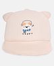 Kidofash Denim Knit Animal  Embroidered Baseball Cap - Pink - Circumference 30 Cm