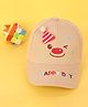 Kidofash Cotton Winky Face Embroidered Party Hat Applique Detailed Baseball Cap - Brown - Circumference - 32 Cms