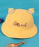 Kidofash Cotton Knit Good Text Embroidered Teddy & Cupcake Applique Detailed Hat - Yellow - Circumference 36 Cms