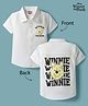 Babyhug Disney Poplin Woven Half Sleeves Shirt With Winnie The Pooh Graphics - White