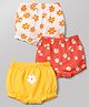 Babyhug 100% Cotton Single Jersey Knit Bloomers With Floral Print Pack of 3 - Multicolor