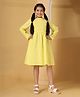The Little Trunk Cotton Woven Full Sleeves Checked Dress - Yellow